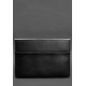 Шкіряний чохол-конверт на магнітах для ноутбука Універсальний Чорний BlankNote