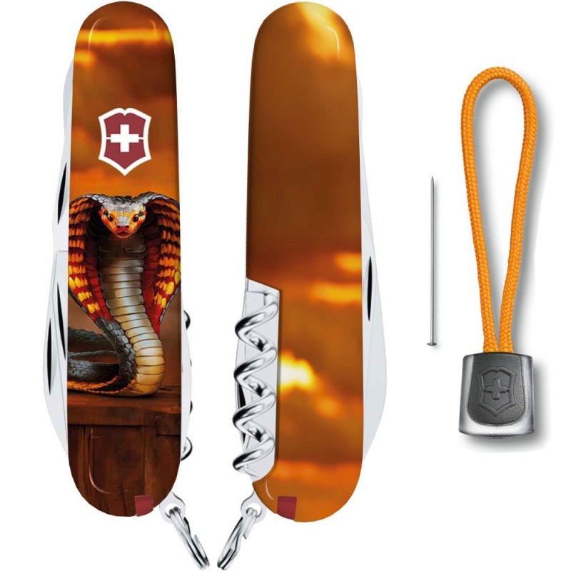Складаний ніж Victorinox Climber Zodiac Полум'яна кобра 9.1 см Різнокольоровий (1.3703_Z4250pk)