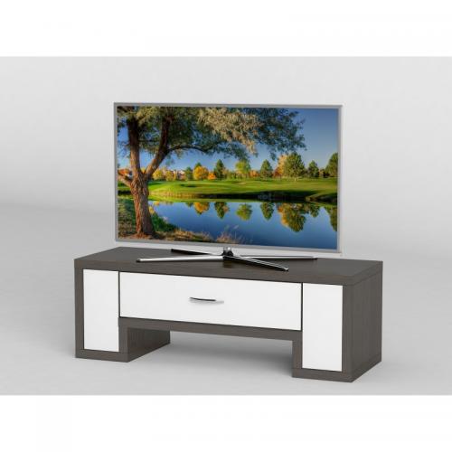 Тумба під телевізор Тиса Мебель ТВ-253 Венге Білий 35x35x100 см