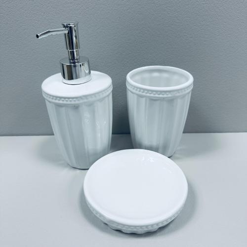 Набір для ванної Bona Di 304-975 3 предмети Білий