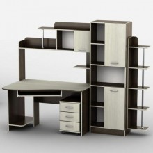 Стіл комп'ютерний Тиса Мебель Тиса-29 Молочний Венге 1810x900x2240 мм