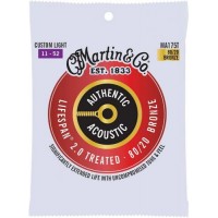 Струни для акустичної гітари Martin MA175T Lifespan Treated 80/20 Bronze Custom Light Authentic Acoustic Guitar Strings 11/52 Струни для акустичної гітари Martin MA175T Lifespan Treated 80/20 Bronze Custom Light Authentic Acoustic Guitar Strings 11/52