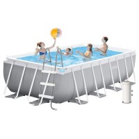 Каркасний басейн Intex 26792, 488 x 244 x 107 см (3785 л/год, драбина, тент, підстилка)