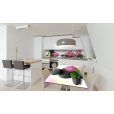 Наклейка вінілова на стіл Zatarga «Орхідеї на Камені» 650х1200 мм Z180545/1st