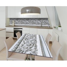 Наклейка 3Д вінілова на стіл Zatarga «Ідеальна ліпнина» 650х1200 мм (Z183385/1st)