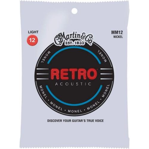 Струни для акустичної гітари 6 шт Martin MM12 Retro Acoustic Guitar Strings Light 12/54 Струни для акустичної гітари 6 шт Martin MM12 Retro Acoustic Guitar Strings Light 12/54