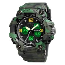 Чоловічий спортивний наручний годинник Skmei 1742 Hamlet Зелений камуфляж