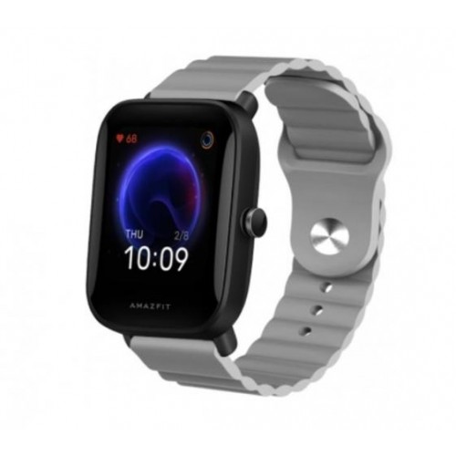 Ремінець BeWatch силіконовий 20мм для смарт годинник універсальний Wave Сірий (1010707) Ремінець BeWatch силіконовий 20мм для смарт годинник універсальний Wave Сірий (1010707)