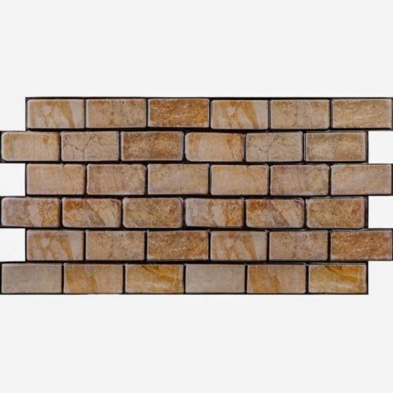 Декоративна панель ПВХ цегла під коричневий мармур Sticker Wall SW-00001428 960х480х4мм