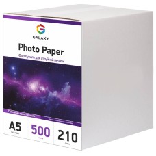 Фотопапір Galaxy A5 210 г/м2 глянець Білий 500 шт