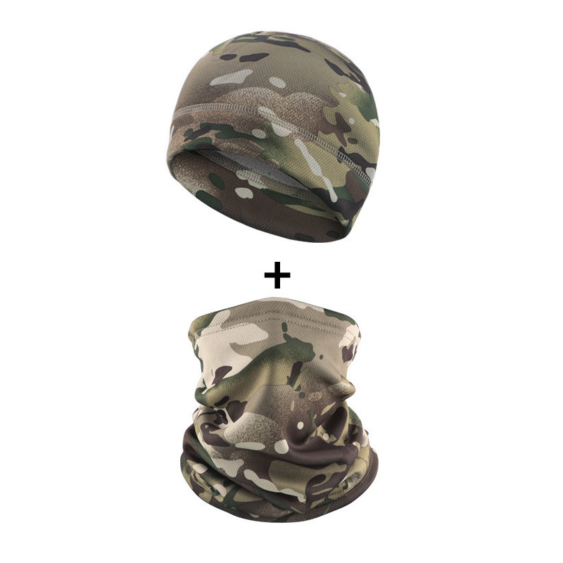 Комплект шапка-баф флісова No Brand JY-139 Camouflage One Size 12876-83129