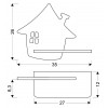 Настінний світильник Candellux House 35x26 см Коричнево-зелений (21-85214)