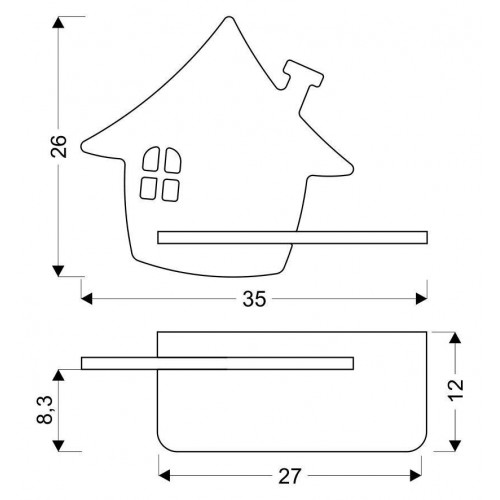 Настінний світильник Candellux House 35x26 см Коричнево-зелений (21-85214)