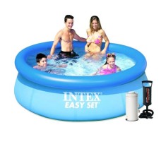 Надувний басейн Intex 28110-4, 244 х 76 см (чаша, фільтр 2006 л/год, підстилка, тент, насос)