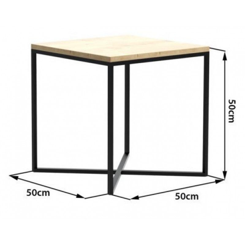 Кавовий журнальний столик у стилі Loft NS-616 530x500x500 мм Черный