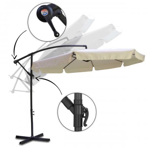 Садова парасоля GardenLine Beige 3,5 м + Чехол Садова парасоля GardenLine Beige 3,5 м + Чехол