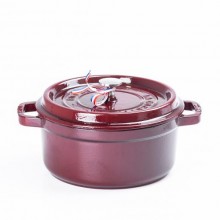 Кокотниця чавунна TS Kitchen з емальованим покриттям Staub 4,8л червоний (HPFLG4RED)