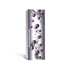 Наклейка на холодильник Zatarga «Пурпурні намистини» 650х2000 мм вінілова 3Д наклейка декор на кухню