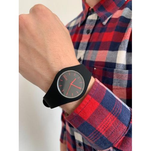 Наручний годинник чоловічий Skmei Rubber Black 9068 Чорний (1525)