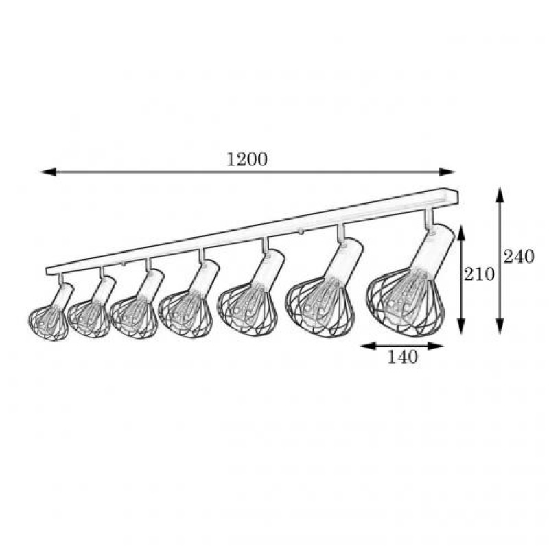 Світильник лофт MSK Electric Lotus стельовий NL 14151-7 WH