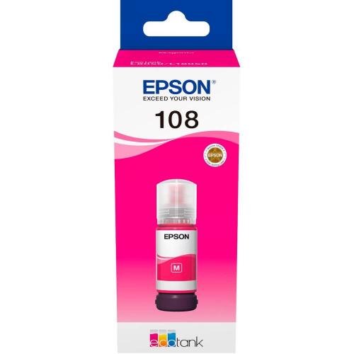 Контейнер з чорнилом Epson 108 70 мл Magenta L8050/18050 C13T09C34A (10916) Контейнер з чорнилом Epson 108 70 мл Magenta L8050/18050 C13T09C34A (10916)