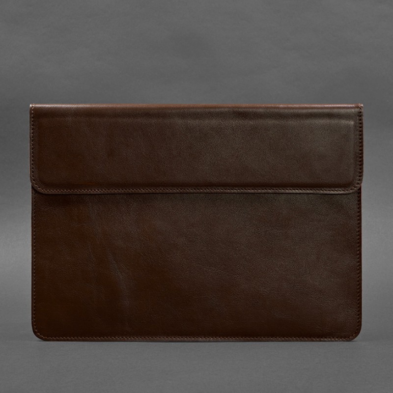 Шкіряний чохол-конверт на магнітах для MacBook 14 Бордовий BlankNote