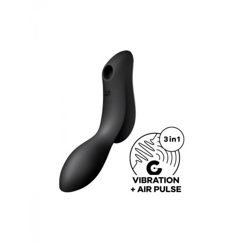 Вакуумний стимулятор з вібрацією Satisfyer Curvy Trinity 2 Black в інтернет супермаркеті PbayMarket!