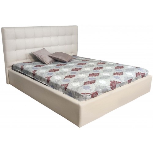 Ліжко BNB Britania Premium 90 х 190 см З додатковою металевою цільнозварною рамою Екошкіра Бежевий