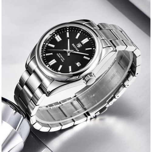 Наручний годинник Benyar Automatic 10 BAR Сріблястий (2783) Наручний годинник Benyar Automatic 10 BAR Сріблястий (2783)