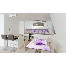 Наклейка вінілова на стіл Zatarga «Фіолетові Еустоми» 650х1200 мм Z180722/1st