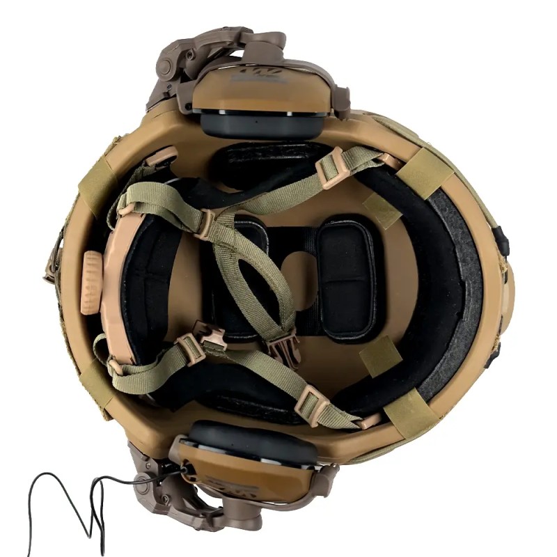 Комплект шолом FAST Helmet NIJ IIIA/навушники Walkers Razor Slim з чебурашкою/кавер XL Мультикам