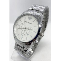 Наручний годинник чоловічий Clockhouse Emporio Armani Сріблястий (IBW687SO) Наручний годинник чоловічий Clockhouse Emporio Armani Сріблястий (IBW687SO)