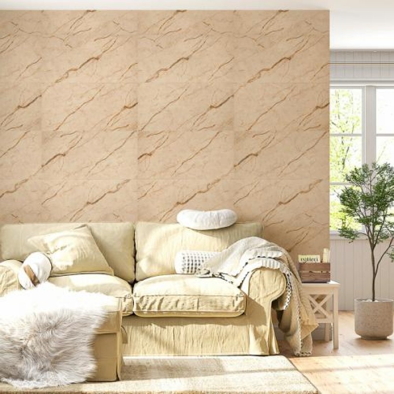 Вінілова плитка, що самоклеїться, шляхетний мармур (СВП-101) Глянець SW-00000291 Бежевий