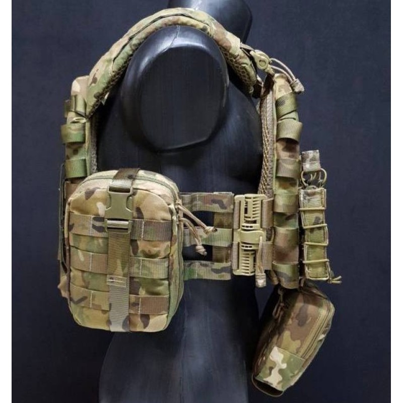 Плитоноска без плит з підсумками No Brand М6 One Size Мультикам (1833862514)