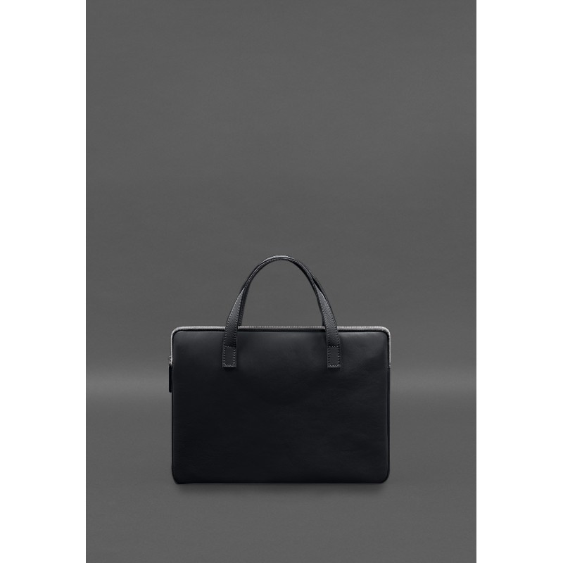 Шкіряний чохол з ручками для ноутбука 13 дюймів Чорний BlankNote