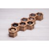 Настільна коробочка органайзер у формі сот для годинників ecoWalnut 7.8х59.7х18.8 см