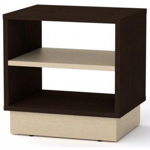 Тумбочка нічна Компанит ПКТ-7 Венге темний + венге світлий (40х32х40 см) Тумбочка нічна Компанит ПКТ-7 Венге темний + венге світлий (40х32х40 см)