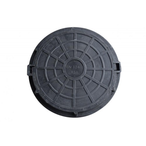 Люк каналізаційний полімерпіщаний 4,5т. чорний Люк каналізаційний полімерпіщаний 4,5т. чорний