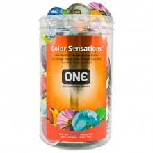 Набір презервативів ONE Color Sensations 100 шт, мегапак тюб