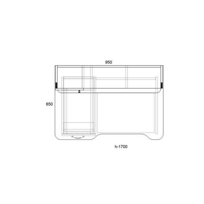Комп'ютерний стіл Тиса Мебель Тіса-13 Венге Дуб молочний 1700x650x950 мм