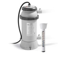 Електричний нагрівач для басейнів Intex 28684, працює від  фільтр-насоса продуктивністю 2 006 ÷ 9 463 л/год