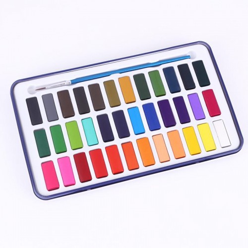 Набір художніх акварельних фарб Bianyo у металевому пеналі, 36 кольорів + пензлик в інтернет супермаркеті PbayMarket!
