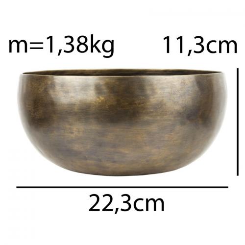 Тибетська співоча чаша Singing bowl Ручна холодна ковка 22,3/22,3/11,3 см Бронзовий (27409) в інтернет супермаркеті PbayMarket!