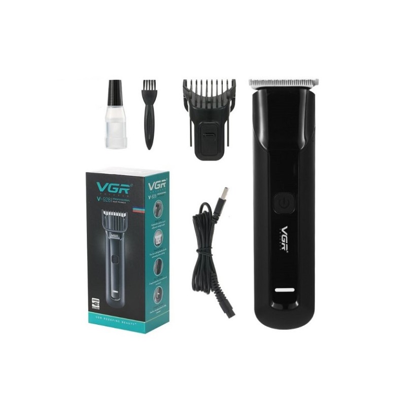 Машинка-триммер для стрижки бездротова акумуляторна з телескопічною насадкою VGR V-928 Чорний