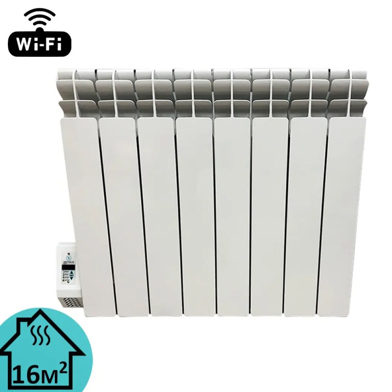 Обігрівач масляний алюмінієвий Electro Elite 8WEL 8 секцій 500/100 Wi-Fi програматор зліва 1000 Вт