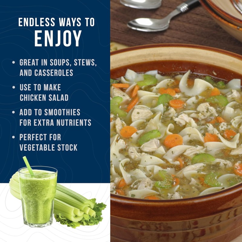 Селера нарізана сублімована з великим терміном придатності 25 років Augason Farms, 73 порції