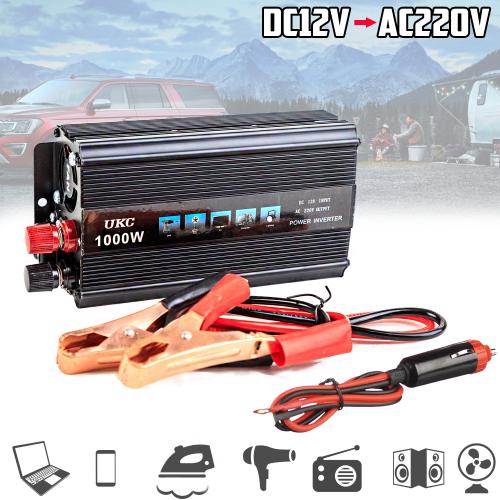 Перетворювач струму автомобільний UKC SSk1000W USB DC/AC Чорний CPK 1973