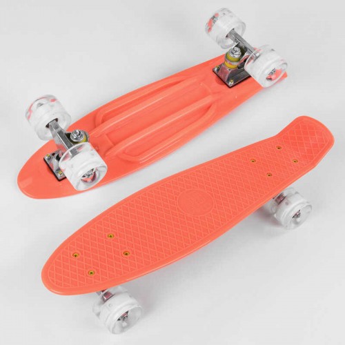 Скейт Пенні борд Best Board з PU колесами, що світяться Orange (99616) Скейт Пенні борд Best Board з PU колесами, що світяться Orange (99616)