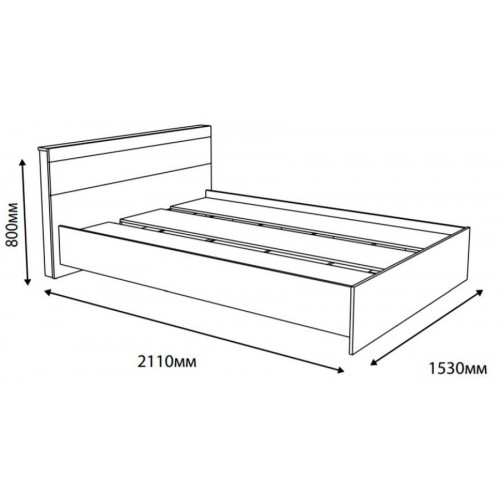 Ліжко Соната Еверест 140х200 Сонома з білим (psg_UK-6415014) Ліжко Соната Еверест 140х200 Сонома з білим (psg_UK-6415014)