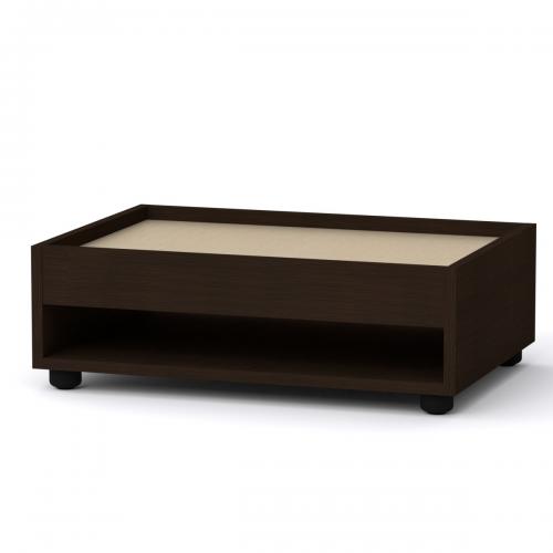 Стіл журнальний-2 МГ-6 Компаніт Венге комбі (60х42х20 см) Стіл журнальний-2 МГ-6 Компаніт Венге комбі (60х42х20 см)